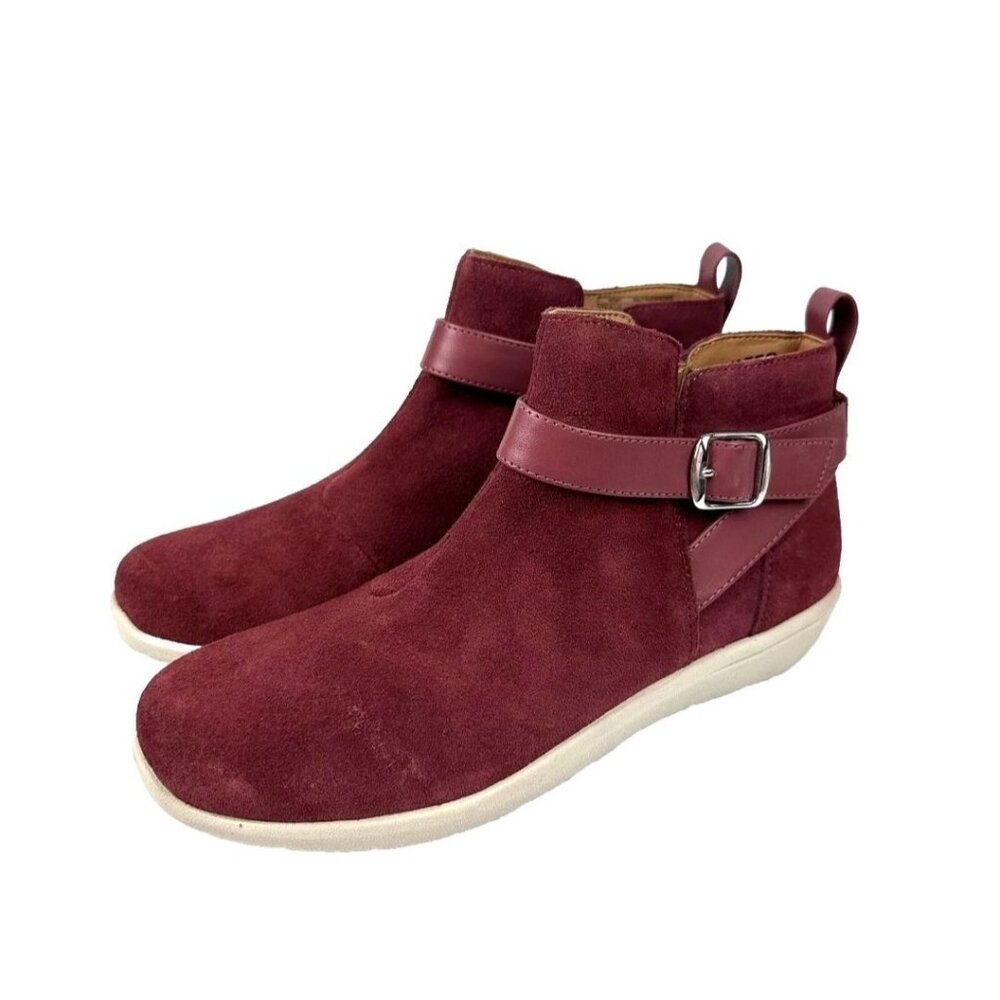 Vionic Women Burgundy Romy Ankle boot size 8.5 water resistant Comfort orthotic